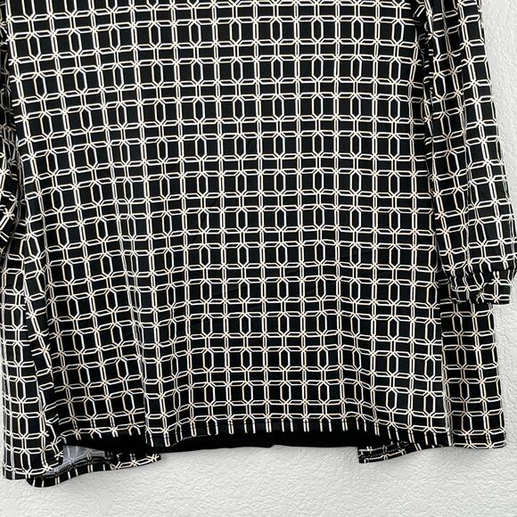NY Collection 3/4 Sleeve Blouse Jacket Combo x Necklace Black Petite Small NWT - Picture 10 of 16